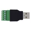 InLine 92504A vadu savienotājs USB-A / spaiļu bloks, 5 kontaktu, melns, zaļš
