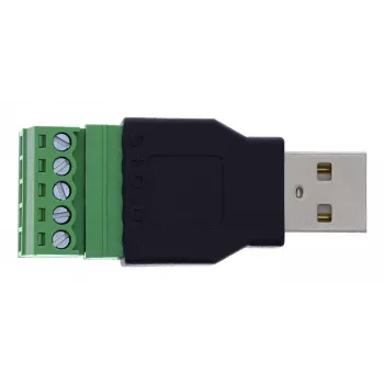 InLine 92504A vadu savienotājs USB-A / spaiļu bloks, 5 kontaktu, melns, zaļš
