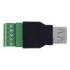 InLine 92504B vadu savienotājs USB-A / spaiļu bloks, 5 kontaktu Melns, Zaļš