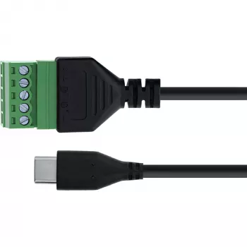 InLine 92504E vadu savienotājs USB-C / Spaiļu bloks, 5 kontaktu, melns, zaļš