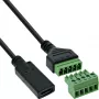InLine 92504F vadu savienotājs USB-C / spaiļu bloks, 5 kontaktu Melns, Zaļš