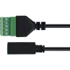 InLine 92504F vadu savienotājs USB-C / spaiļu bloks, 5 kontaktu Melns, Zaļš