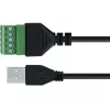 InLine 92504G vadu savienotājs USB-A / Spaiļu bloks, 5 kontaktu Melns, Zaļš