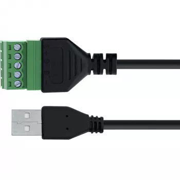 InLine 92504G vadu savienotājs USB-A / Spaiļu bloks, 5 kontaktu Melns, Zaļš