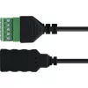 InLine 92504H vadu savienotājs USB-A / spaiļu bloks, 5 kontaktu, melns, zaļš