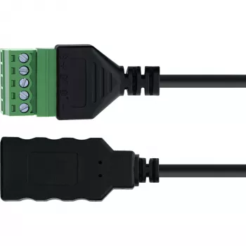 InLine 92504H vadu savienotājs USB-A / spaiļu bloks, 5 kontaktu, melns, zaļš