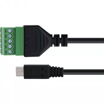 InLine 92504C vadu savienotājs Micro USB / spaiļu bloks, 5 kontaktu, melns, zaļš