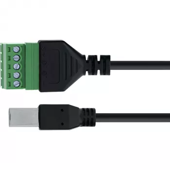 InLine 92504I vadu savienotājs USB-B / Spaļu bloks, 5 kontaktu, melns, zaļš