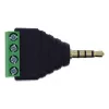 InLine 92504J vadu savienotājs 3.5 mm 4-pin ligzda TRRS / Skrūvspaiļu bloks 4 spailes Melns, Zaļš