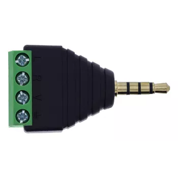 InLine 92504J vadu savienotājs 3.5 mm 4-pin ligzda TRRS / Skrūvspaiļu bloks 4 spailes Melns, Zaļš