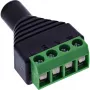 InLine 92504K vadu savienotājs 3,5 mm 4 kontaktu ligzda TRRS / Spaiļu bloks 4 spailes Melns, Zaļš