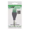 InLine 92504L vadu savienotājs 6,35 mm 3 kontaktu ligzda TRS / Spaiļu bloks 3 spailes Melns, Zaļš