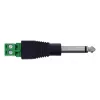 InLine 92504M vadu savienotājs 6,35 mm 2 kontaktu ligzda TS / Spaiļu bloks 2 spailes Melns, Zaļš