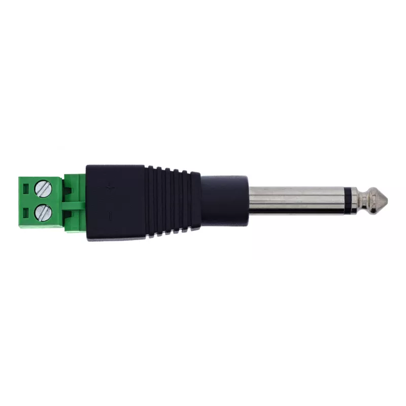 InLine 92504M vadu savienotājs 6,35 mm 2 kontaktu ligzda TS / Spaiļu bloks 2 spailes Melns, Zaļš
