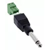 InLine 92504M vadu savienotājs 6,35 mm 2 kontaktu ligzda TS / Spaiļu bloks 2 spailes Melns, Zaļš