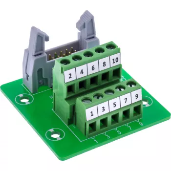 InLine 92504O vadu savienotājs IDC 10 / Spaiļu bloks 5 spailes Zaļa, Gaiši pelēka