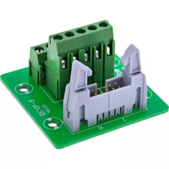 InLine 92504O vadu savienotājs IDC 10 / Spaiļu bloks 5 spailes Zaļa, Gaiši pelēka