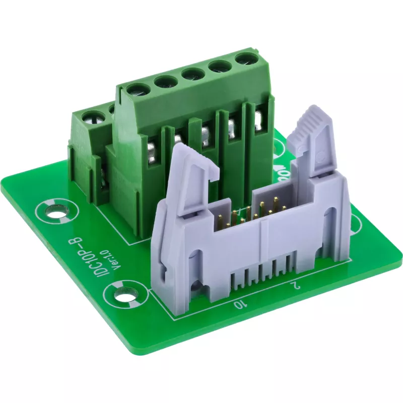 InLine 92504O vadu savienotājs IDC 10 / Spaiļu bloks 5 spailes Zaļa, Gaiši pelēka