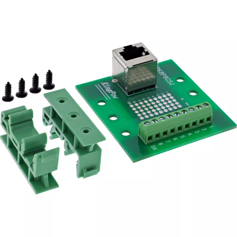 InLine 92505A vadu savienotājs RJ45 8P8C / Spaiļu bloks 9 spailes Zaļš