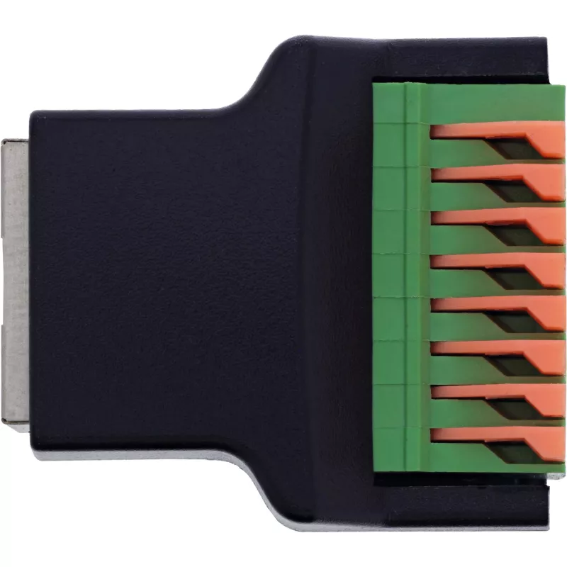 InLine 92505E vadu savienotājs RJ45 8P8C / Spaiļu bloks, 8 kontaktu, melns