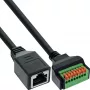 InLine 92505H vadu savienotājs RJ45 Cat.5e 8P8C / spaiļu bloks, 8 kontaktu, melns