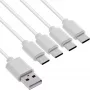 InLine 35142W USB kabelis USB 2.0 2 m USB A 4 x USB-C Balts