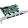 InLine 76666M interfeisa kartes/adapteri Iekšējs USB 3.2 Gen 1 (3.1 Gen 1)