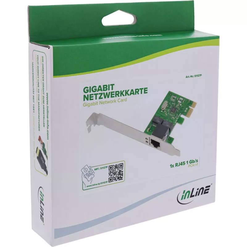 InLine 51127F tīkla karte Iekšējais Ethernet 1000 Mbit/s