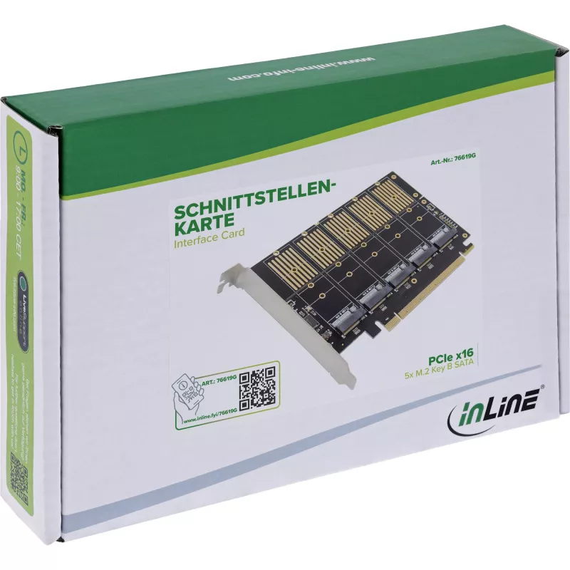 Saskarnes adapteris InLine 76619G — PCI/USB/seriatīvs savienojamības modulis