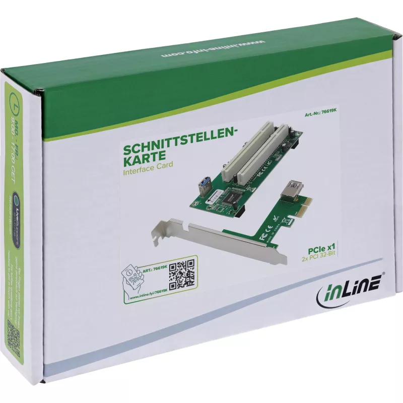 InLine 76619K interfeisa kartes/adapteris Iekšējais PCI