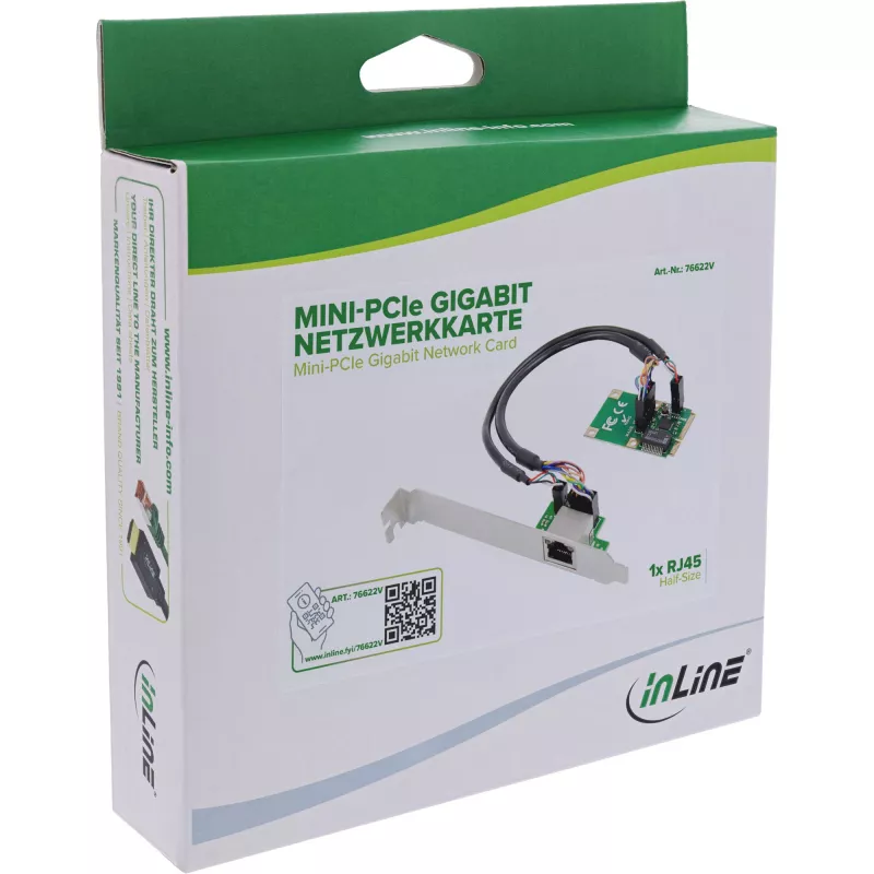 InLine 76622V tīkla karte iekšēja Ethernet 1000 Mbit/s