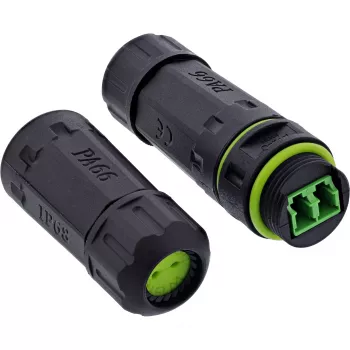 Kabeļu savienotāja pārveidotājs InLine 69927B — adapteris savienotāja polaritātes maiņai