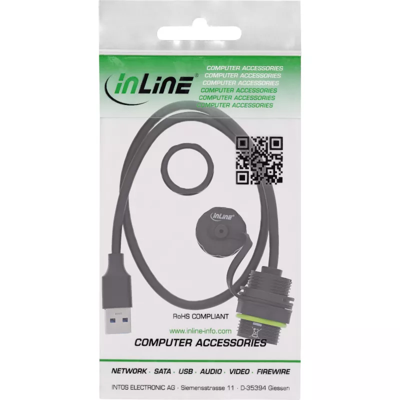 USB dzimuma pārveidotāja adapteris InLine 69927S — USB A sieviešu uz USB A sieviešu