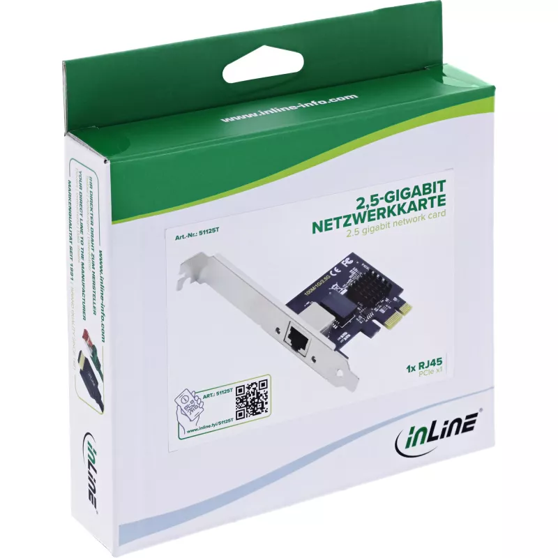 InLine 51125T tīkla karte Iekšējais Ethernet 2500 Mbit/s