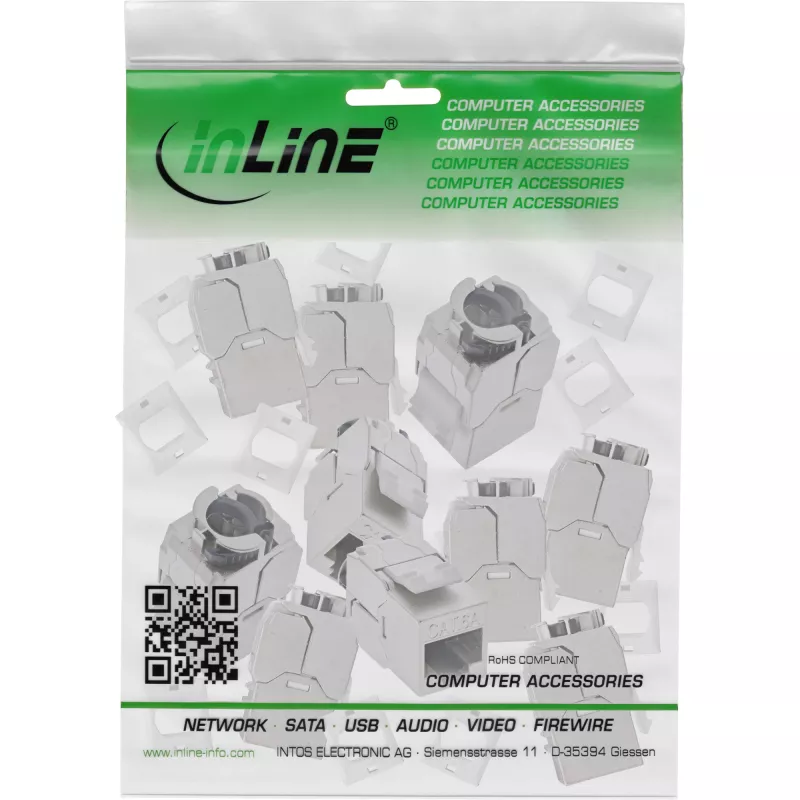 Keystone modulis InLine 76202V — izmēri 20×34×15 mm, kompakts tīkla piederums