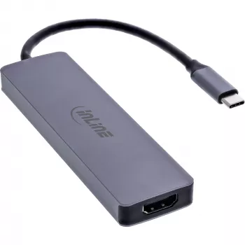 InLine 33271A saskarnes centrmezgls USB 3.2 Gen 1 (3.1 Gen 1) Type-C 5000 Mbit/s pelēks