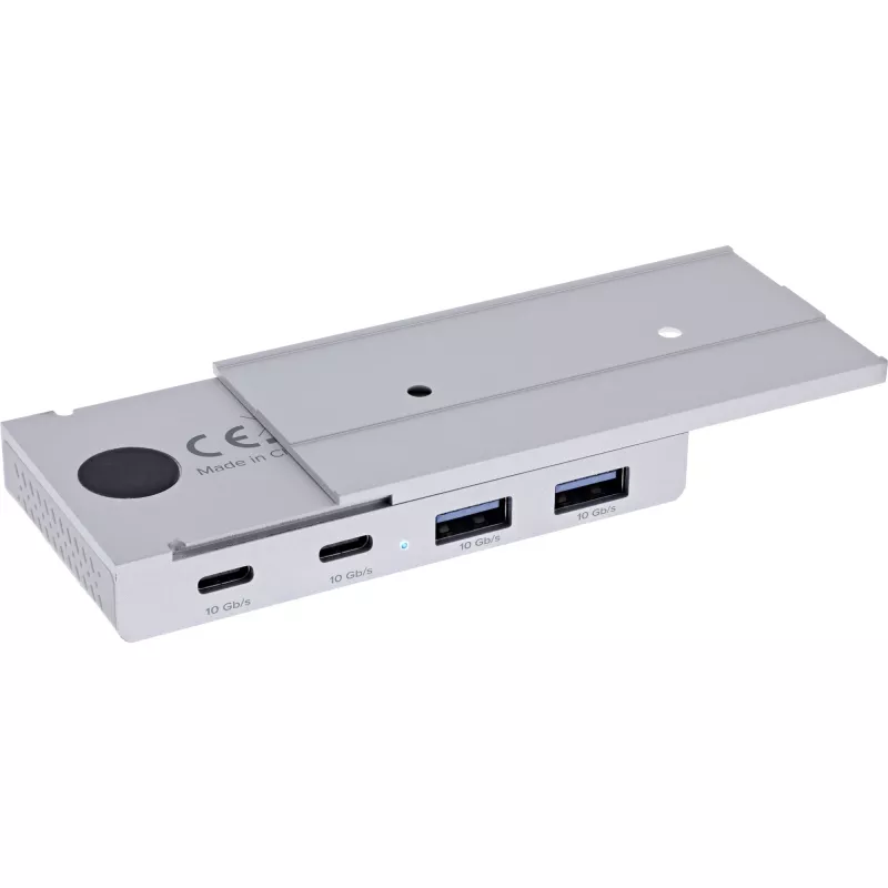 InLine 35395M saskarnes centrmezgls USB 3.2 Gen 2 (3.1 Gen 2) Type-C 10000 Mbit/s Sudraba krāsā