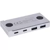 InLine 35395M saskarnes centrmezgls USB 3.2 Gen 2 (3.1 Gen 2) Type-C 10000 Mbit/s Sudraba krāsā