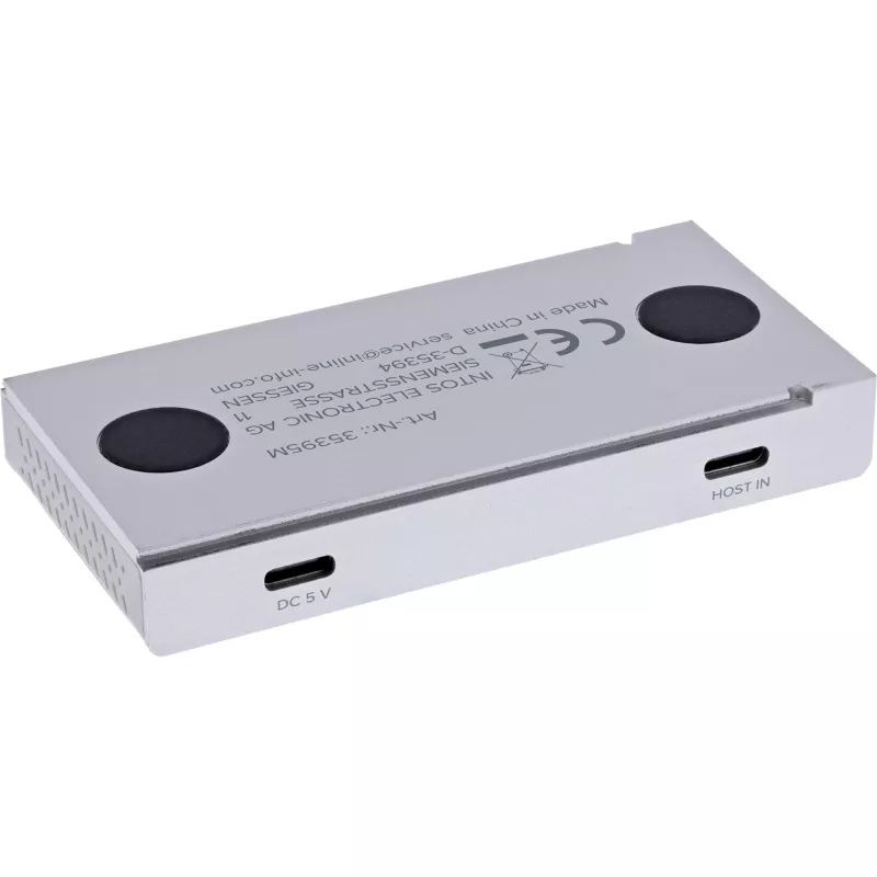 InLine 35395M saskarnes centrmezgls USB 3.2 Gen 2 (3.1 Gen 2) Type-C 10000 Mbit/s Sudraba krāsā