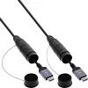 HDMI kabelis InLine 17950T, 50 m, HDMI Type A vīriešu–vīriešu, HDMI 2.1, 48 Gbit/s, melns