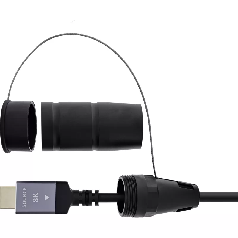 HDMI kabelis InLine 17950T, 50 m, HDMI Type A vīriešu–vīriešu, HDMI 2.1, 48 Gbit/s, melns