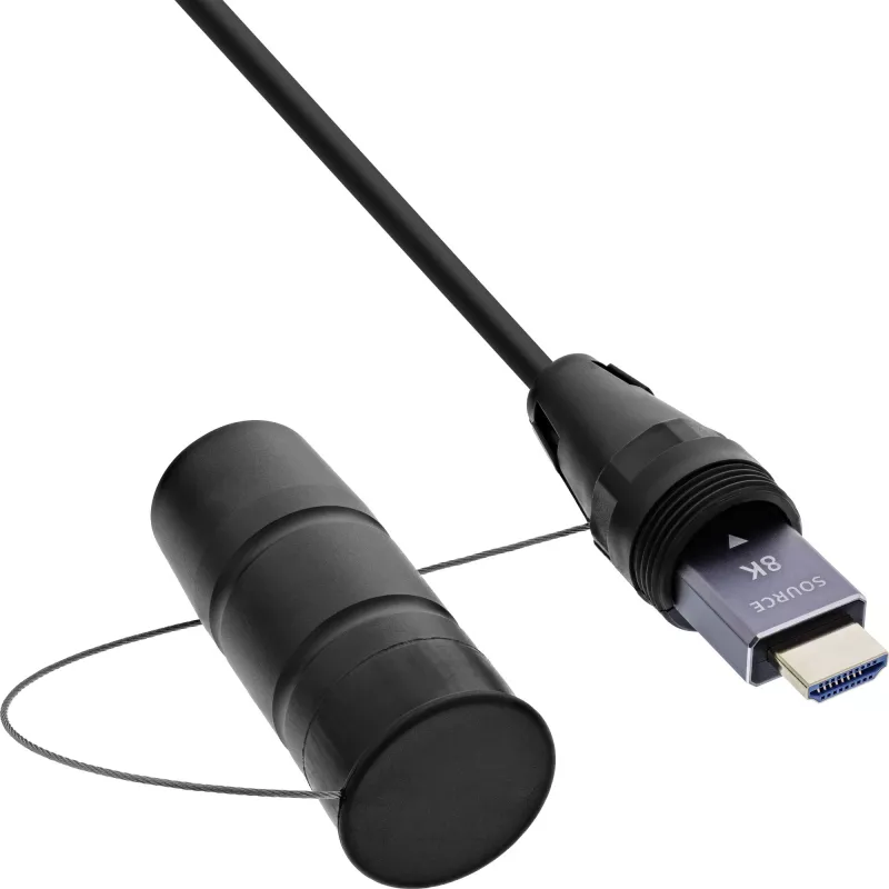 HDMI kabelis InLine 17950T, 50 m, HDMI Type A vīriešu–vīriešu, HDMI 2.1, 48 Gbit/s, melns