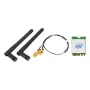 Bezvadu WLAN/Bluetooth komplekts SHUTTLE WLN-M12 ar Intel AX210 M.2 karti, trīsjoslu Wi‑Fi 6E (2,4/5/6 GHz), 2x2, 2400 Mbit/s, ārējās antenas