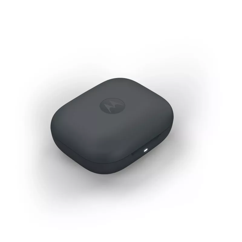 Austiņas MOTOROLA Moto Buds Bass TWS Bluetooth ievietojamās zvaniem un mūzikai, melnas, 51 g