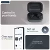 Austiņas MOTOROLA Moto Buds Bass TWS Bluetooth ievietojamās zvaniem un mūzikai, melnas, 51 g