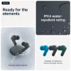 Austiņas MOTOROLA Moto Buds Bass TWS Bluetooth ievietojamās zvaniem un mūzikai, melnas, 51 g