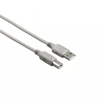USB 2.0 kabelis HAMA 00200900 — 1,5 m, USB A uz USB B, pelēks