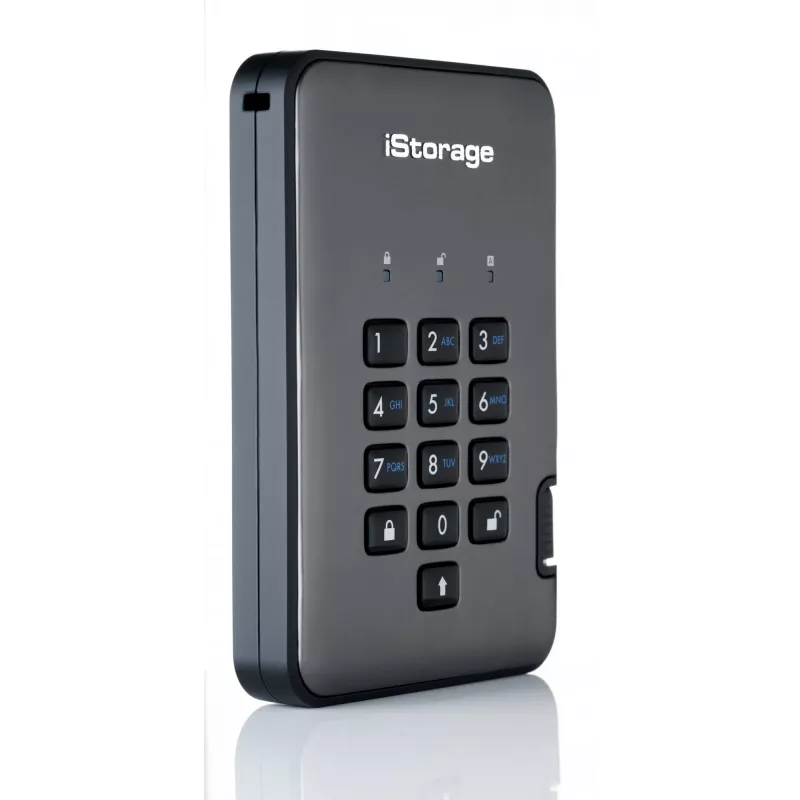 iStorage diskAshur PRO² HDD 4TB | Drošs pārnēsājams cietais disks |FIPS 140-2 2. līmenis, NCSC CPA, NLNCSA BSPA un NATO ierobežotas pieejas sertifikācija | AES-XTS 256 bitu aparatūras šifrēšana | PIN aizsardzība | Neatkarīgs no OS un platformas |Atbilst GDPR, TAA |Aizsardzība pret bruteforce uzbrukumu | Putekļu un ūdens izturīgs