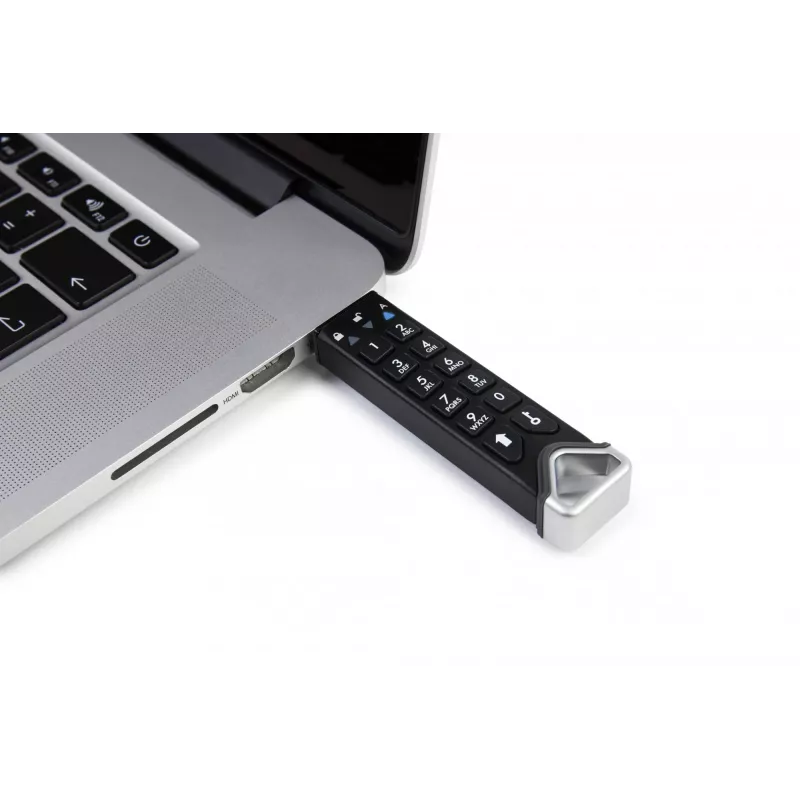 iStorage datAshur PRO2 16 GB | drošs zibatmiņas disks | FIPS 140-2 3. līmeņa sertificēts | AES-XTS 256 bitu aparatūras šifrēšana | aizsargāts ar paroli | putekļu un ūdens izturīgs |