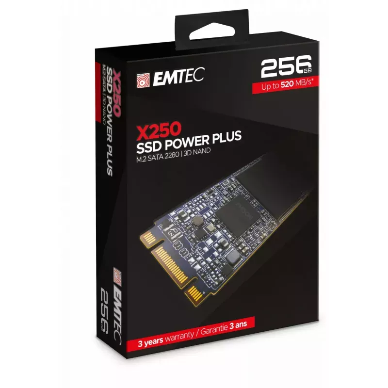 SSD disks Emtec 256 GB M.2 Serial ATA III 3D NAND X250